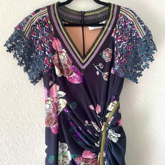 Byron Lars Beauty Mark Floral Midi Dress - Picture 4 of 15